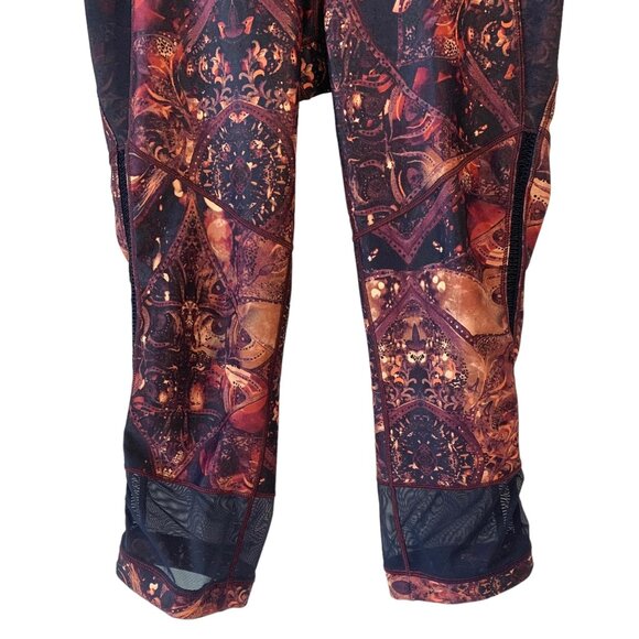 CALIA by Carrie Underwood Navy Mandala Mesh Insets Women's Capri Leggings Medium - Picture 6 of 9